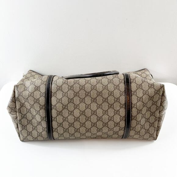 Gucci Joy GG Supreme Canvas Tote Bag Purse Tan Beige Brown - Picture 11 of 15
